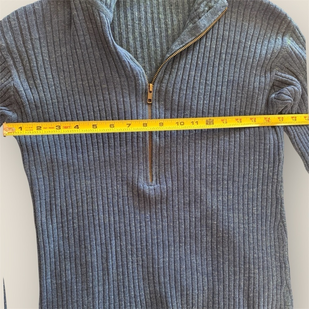 Y2K Free People Blue Hooded Women's Sweater - Picture 3 of 7